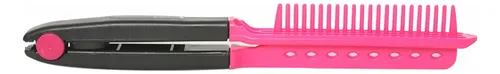 Cepillo Planchador Portátil Tipo V Para Salón Diy Rosa/negro