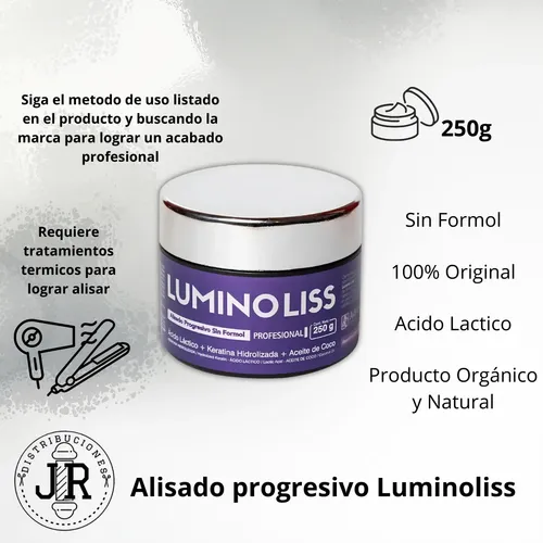 Kit Alisado Progresivo Luminoliss + Shampoo Y Brillo Peinar
