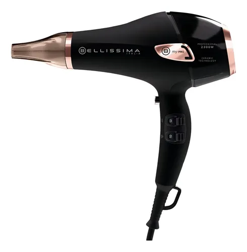 Secador De Pelo Bellissima Imetec My Pro Ceramic P5 3800 Color Negro/Dorado