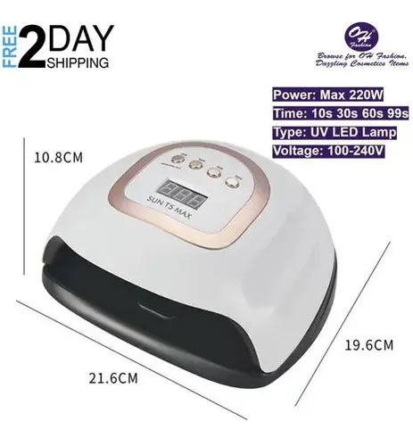 Cabina Sun Uv Led 220w Tactil Timer Profesional Gel Semi