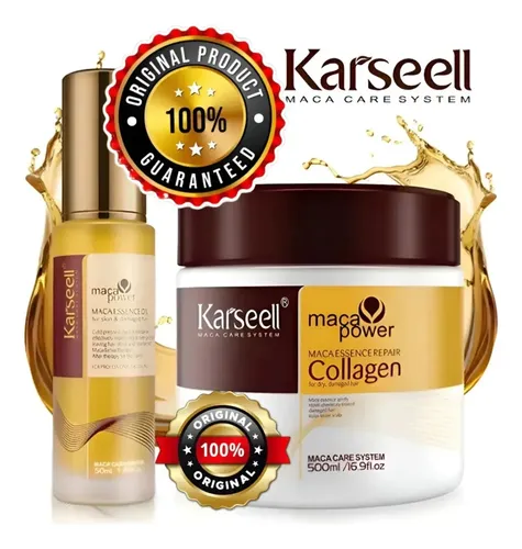 Kit Sí Mascarilla, aceite Karseell Maca Power restauración – 2 packs de 1 unidad de 500ml