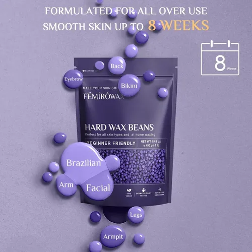 Cera Dura Femirowax Lavanda 1 Lb – Perlas Depilación Piel