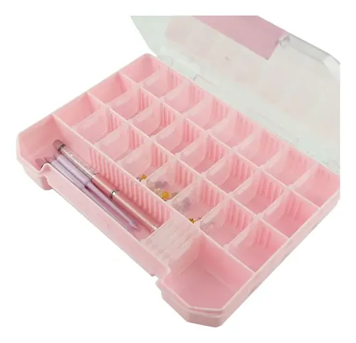 Organizador De Plástico 30 Divisiones Ajustable Para Strass
