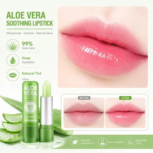 Labial Aloe Vera Cambia Color Humectante 3,5 G