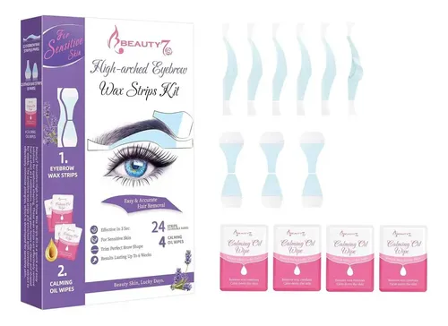 Kit De Cera Para Cejas Beauty7 – 24 Tiras Piel Sensible