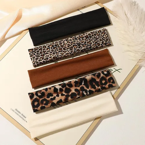 5 Diademas Con Estampado Animal, Accesorios Para El Cabello