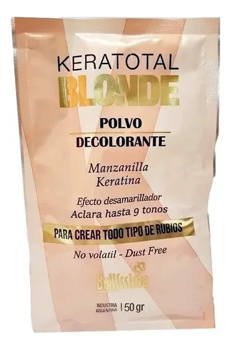 Bellissima Polvo Decolorante Keratotal Blonde 50gr Pack X24 Tono 9 Tonos
