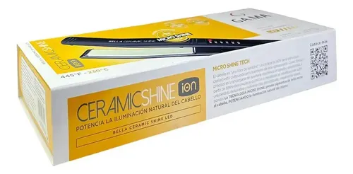 Gama Plancha Led Bella Ceramic Shine Color Negro