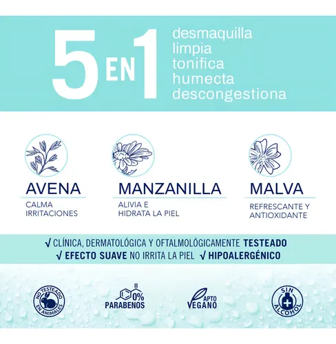Adermicina Agua Micelar Cuidado Facial X 400 Ml
