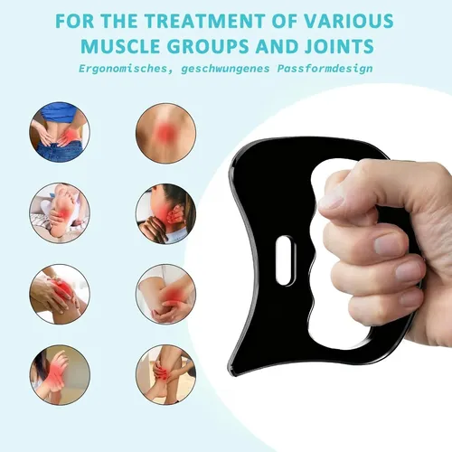 Herramienta Gua Sha De Acero Inoxidable, Aicnly Guasha-bk