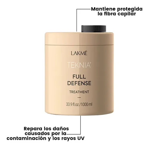 Tratamiento Capilar Lakmé Teknia Full Defense Para Cabellos Estresados 1L