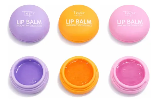 Brillo Balsamo Labial Lip Balm Macarons Tejar X 3 Unidades