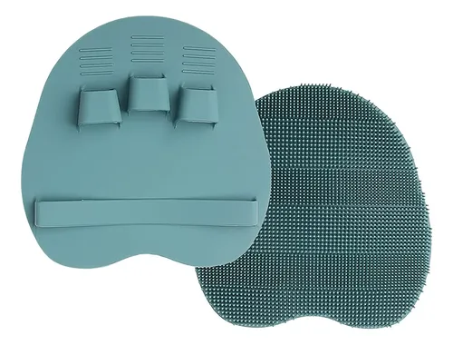 Guante Exfoliante Silicona Verde Eucalipto Para Piel Seca