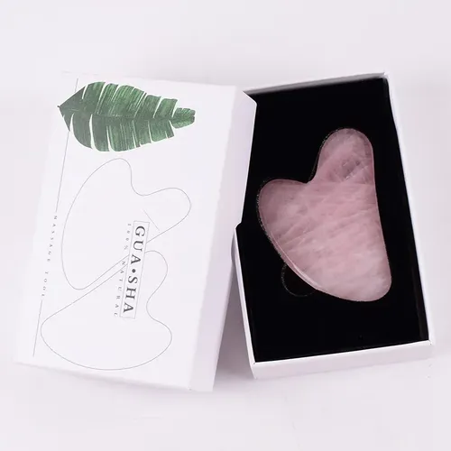 Care Tool Sha Massage Face Quartz Natural Roller Rose Gua Guasha Tool And Box