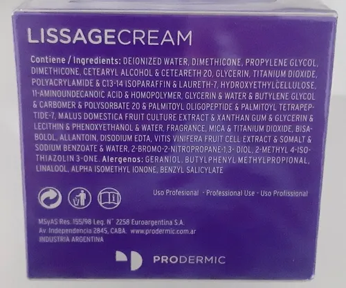 Lissage Crema Hidratante Antiarrugas Celulas Madre Prodermic