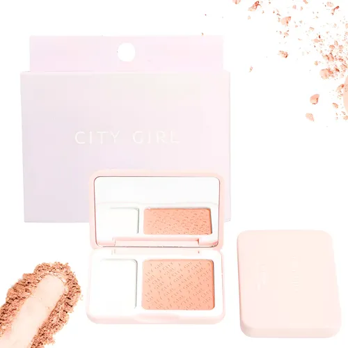 Paleta De Contorno+iluminador P/rostro City Girl Profesional