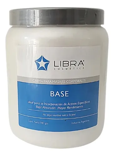 5 Crema Base Para Masajes 980gr. – Libra Cosmetica Fragancia Suave