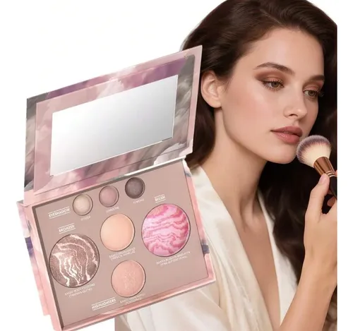 Paleta De Contorno Iluminador De Rubor 7 En 1 Shimmer Marble