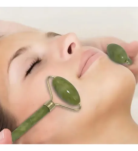 Rodillo De Masaje Facial Jw Rolo Jade Verde Kdw Pedra Gua