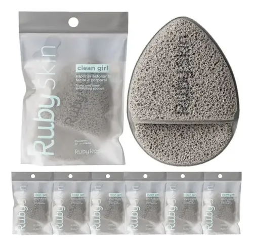 Esponja Exfoliante Ruby Rose Rubyskin Cleangirl Hba7000 Gris Tamaño de la esponja Mediana