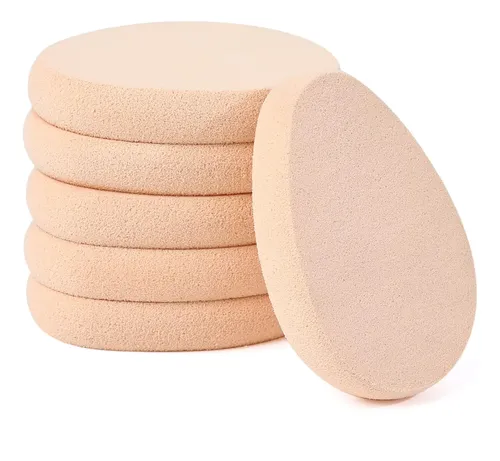R Yy Esponjas De Maquillaje Planas 6 Pcs Para Base, Suave Y