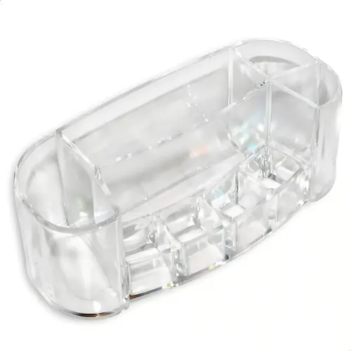 Organizador Acrílico Transparente Baluni 8 Compartimentos Brochas Maquillaje