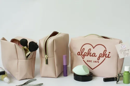 Bolsa De Maquillaje Sorority Shop Chi Omega De Piel Sintétic