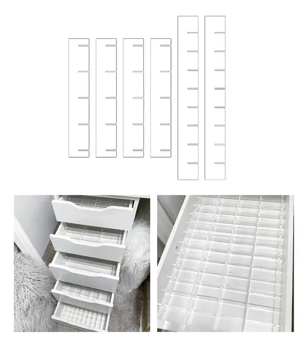 Set De 6 Divisorias Para Gaveta De Maquiagem Branco