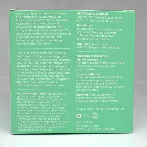Toallitas Íntimas Refrescantes Bushbalm 15