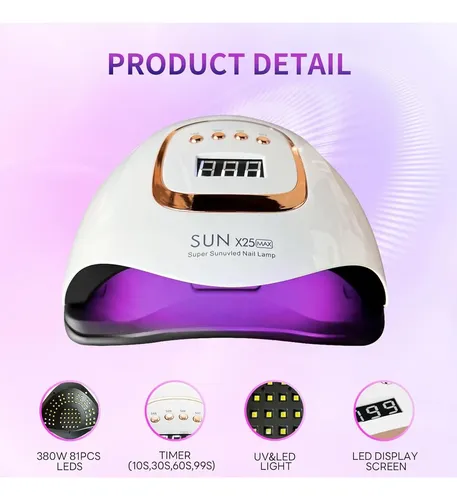 Lámpara Uv Led 380w Beenle Para Uñas, Secador Profesional