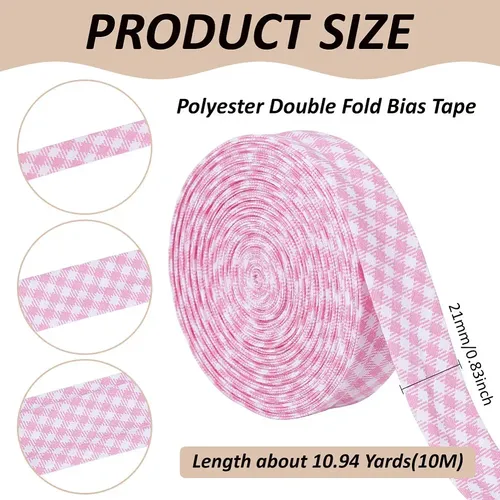 1 Rollo De Cinta De Tartán Para Envolver Regalos Y Accesorio Rosa Con Blanco Tartan