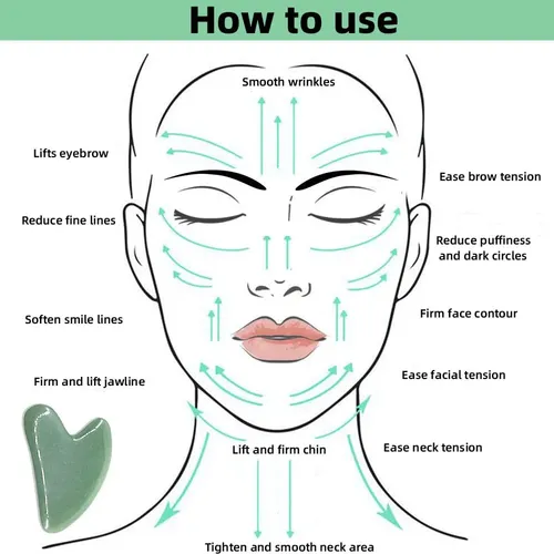 Herramientas De Masaje Jade Gua Sha, Herramienta Facial, 100