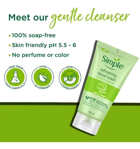 Gel Facial Refrescante Simple 150 Ml