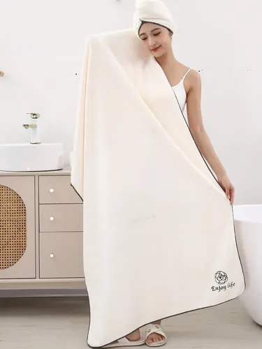 Juego Toalla Grande Y Gorro Absorbente Para Spa Hogar
