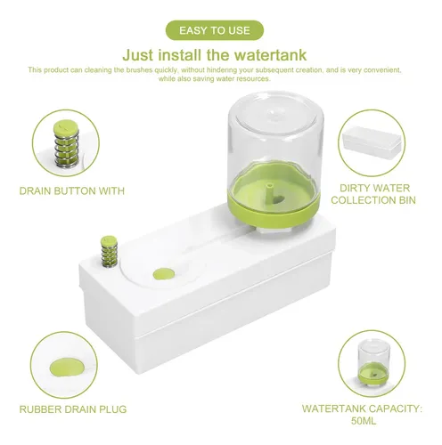 Máquina De Limpieza: Agua, Cepillos Acrílicos, Enjuagadora .
