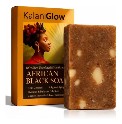 Barra De Jabón Negro Crudo. El Jabón Negro Hidrata La Piel