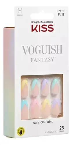 Kiss Voguish Fantasy Uñas Postizas Coffin M 28 Unidades