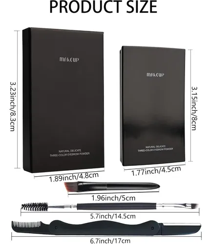 Kit De Maquillaje Para Cejas Lysdefeu – Paleta 3 Colores A