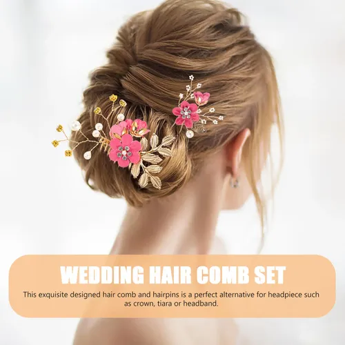 Z.h Set De 4 Peinetas For Bodas Hechas A Mano, A Moda, Con E