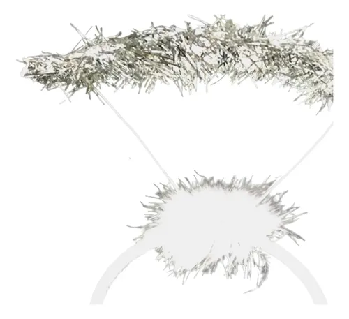 Angel Halo Headband With Feather Trim For Cosplay