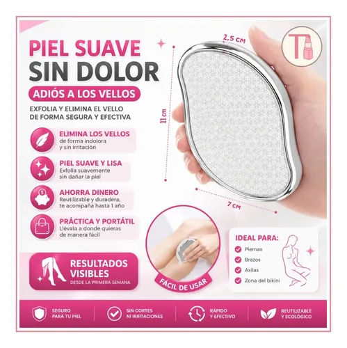 Depilador Jabón Exfoliante Piedra Nano Tecnología Cuerpo Vip