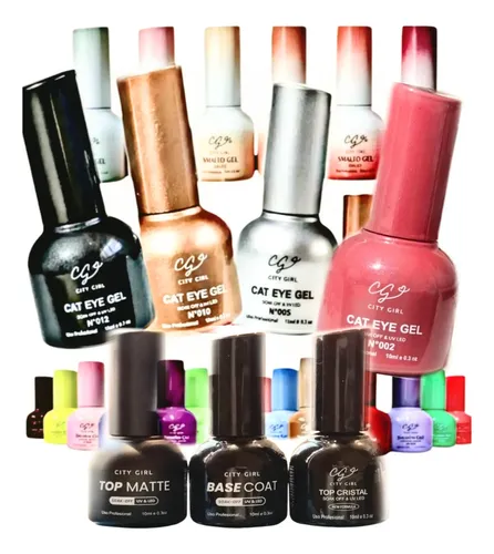 Esmaltes Semipermanentes City Girl 10ml X 24