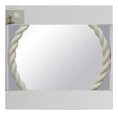 Espejo Cirular Vgo Diseño Moderno Plastico 40cm Colores Negro