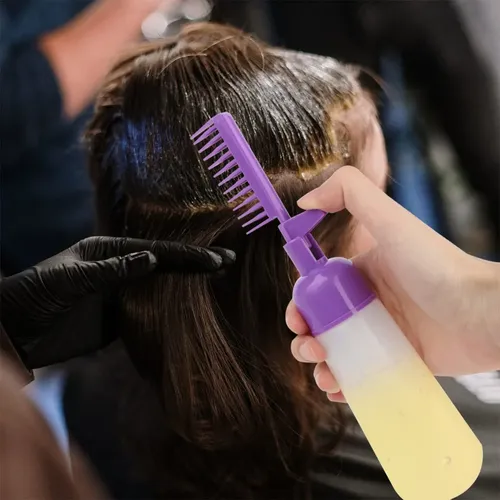 Botella De Tinte Para Cabello (pl) En 1 Con Aplicador Peine
