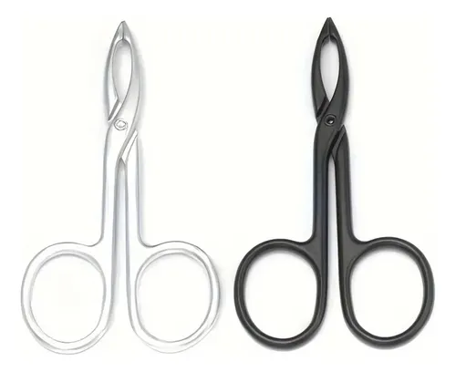 Kit De 2 Pinzas Y Tijeras Para El Cuidado De Cejas Con Mango