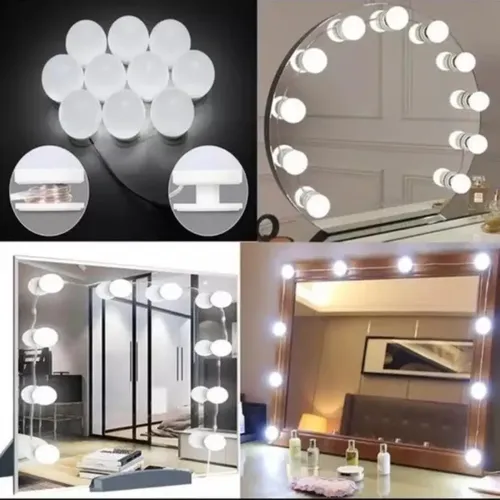 Led Espejo 10 Luces Maquillaje Makeup Camarín Usb