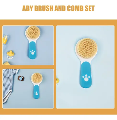 Set De 2 Cepillos Y Peines Para Bebé Cabello Suave