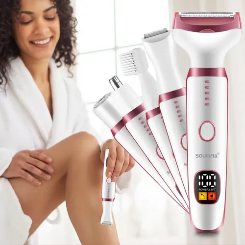 Depiladora Eléctrica Recargable 4 En 1 Para Mujer Rosa