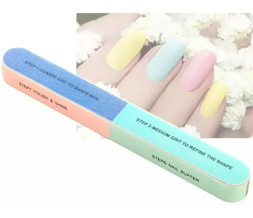 Lima Para Uñas 7 En 1 Rectangular Uñas Esculpidad