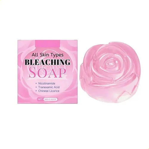 Jabón Limpiador Con Aceite Esencial De Rosa, 80 G/1 Unidad